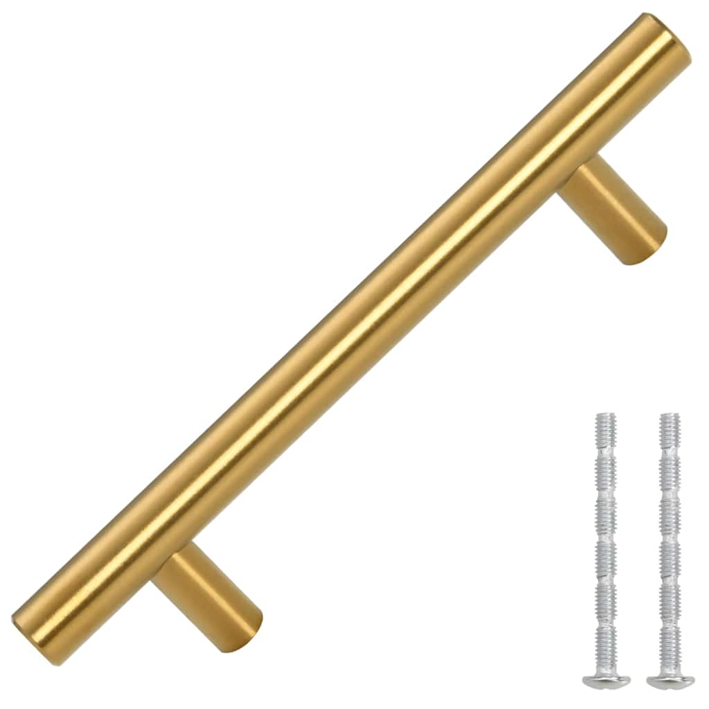 Furniture Handles 10 Pcs Golden 96 Mm Stainless Steel