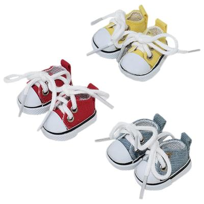 Niannyyhouse 10cm Plüsch Leinenschuhe (Schuhlänge: Ca.. 3.8cm) Baumwollpuppen Anzieh-Zubehör (a-2)