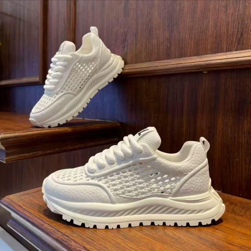 Kids Breathable Mesh Sneakers With Chunky Sole Retro Style Comfortable Casual Shoes Boys