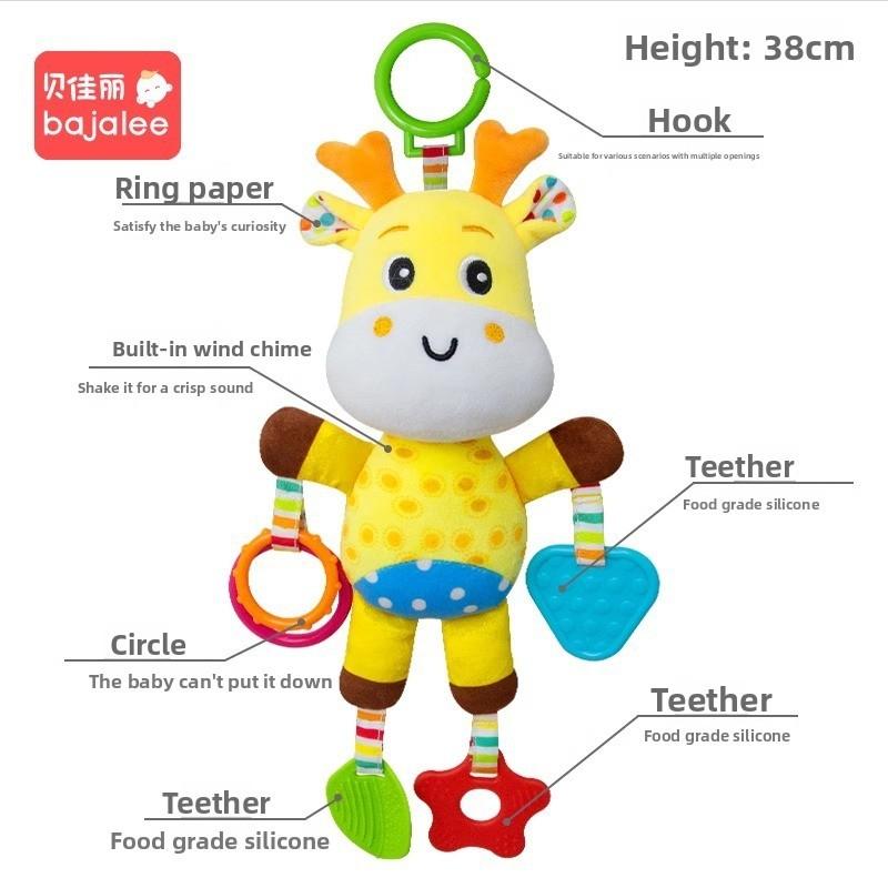 Baby Plush Baby Car Seat Toys With Hanging Animal Designs For Infants And Toddlers