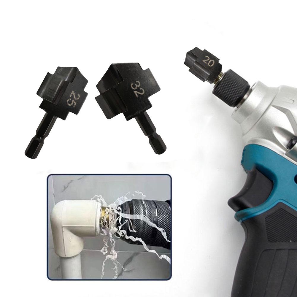 For Water Pipe Expansion Punch Water Pipe Connection Tool PPR Lifting Stepped Drill Bit 20 25 32mm 6.35mm Hexagonal Handle