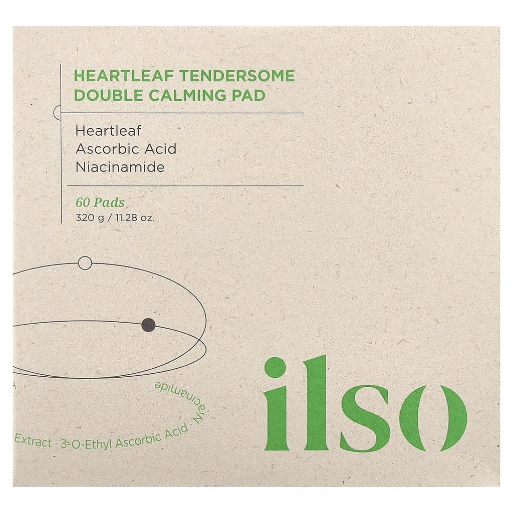 ilso, Heartleaf Tendersome Double Calming Pad, 60 Pads