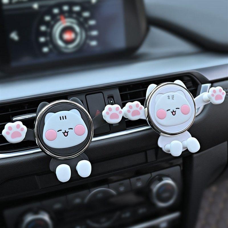 Mobile Phone Car Holder 2021 New Model Cartoon Car Phone Holder for Women Cute Navigation Car Air Vent Mount
