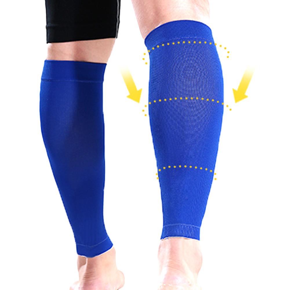 1 Coppia Mumian Parastinchi Sportivi Maniche Compressione Polpaccio Protezione BluM
