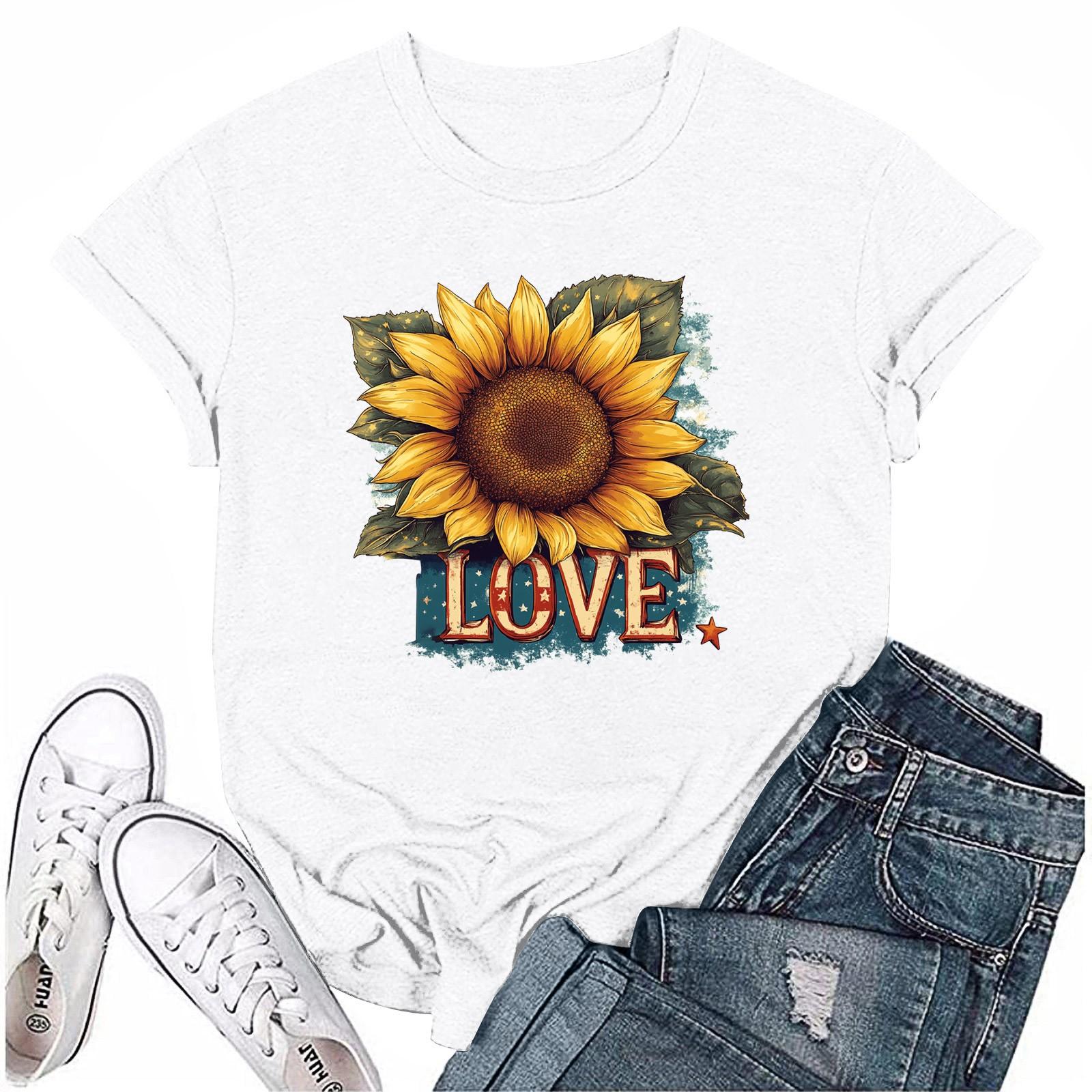 

Женская мода повседневная футболка с круглым вырезом и короткими рукавами, топ, футболка, топ XL белый