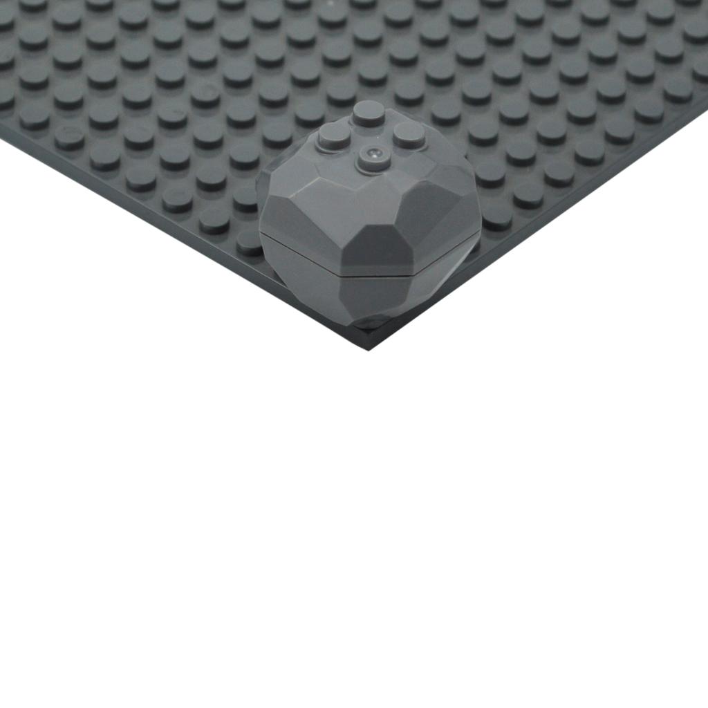 Constructing Blocks Dark Bluish Gray Rock 4 X Octagonal Boulder Scene Parts Attachments 30293 30294 Castle City Present