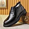 Autumn and Winter Wool Men's Leather Shoes High Quality  Leisure Business and Office Outdoor Warm Gentleman Shoes