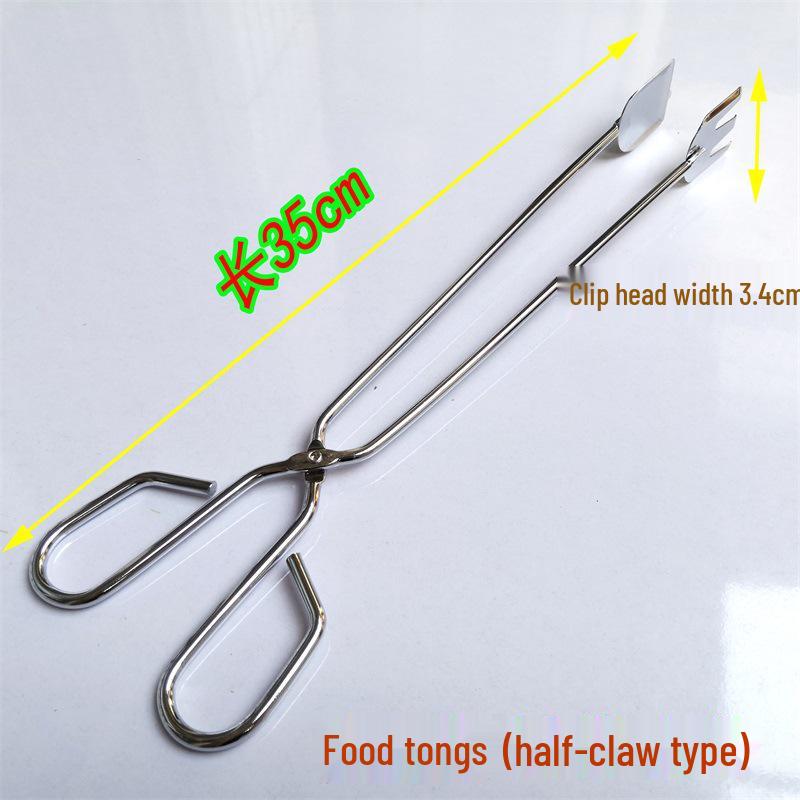 Stainless Steel Extended Trash & Food Tongs - Durable, Hygienic Pick-Up Tool