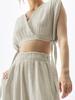 Cloud Soft Pure Cotton Gauze Short Open Button Sleeveless V-neck Top Sexy Texture Sweat-absorbing Breathable Sports Vest