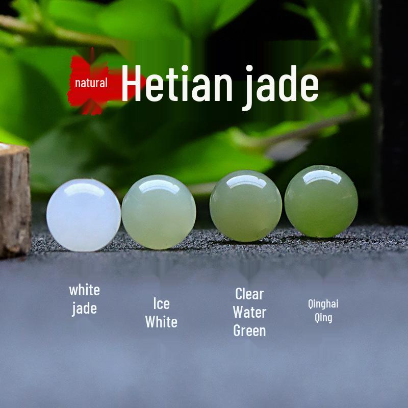 

Hetian Jade Round Loose Beads - DIY Accessories & Gift 5mm/4 beads