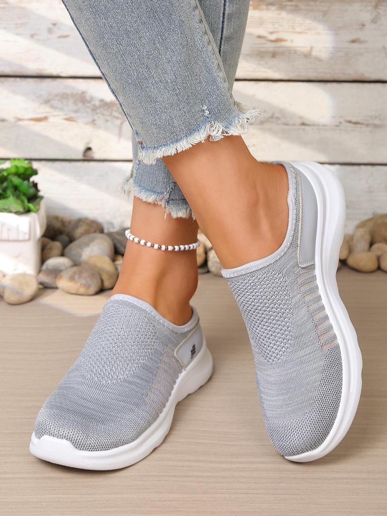 Women's Slip-on Breathable Mesh Casual Shoes - Lightweight, Non-slip Walking Footwear