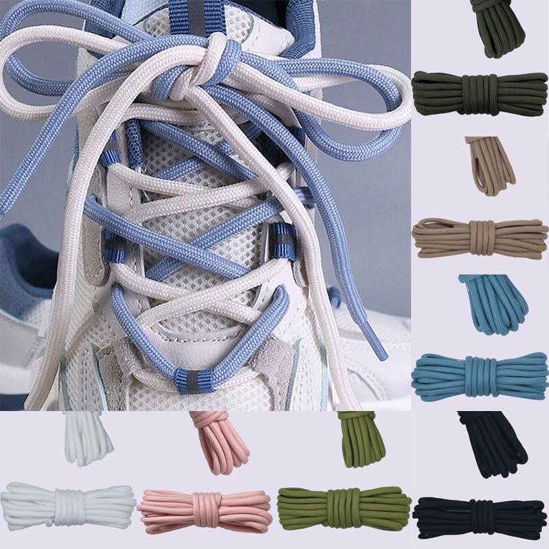 1Pair Round Shoelaces for Sports Boot Sneaker Shoe Laces Solid Shoes Strings Classic Athletic Sports