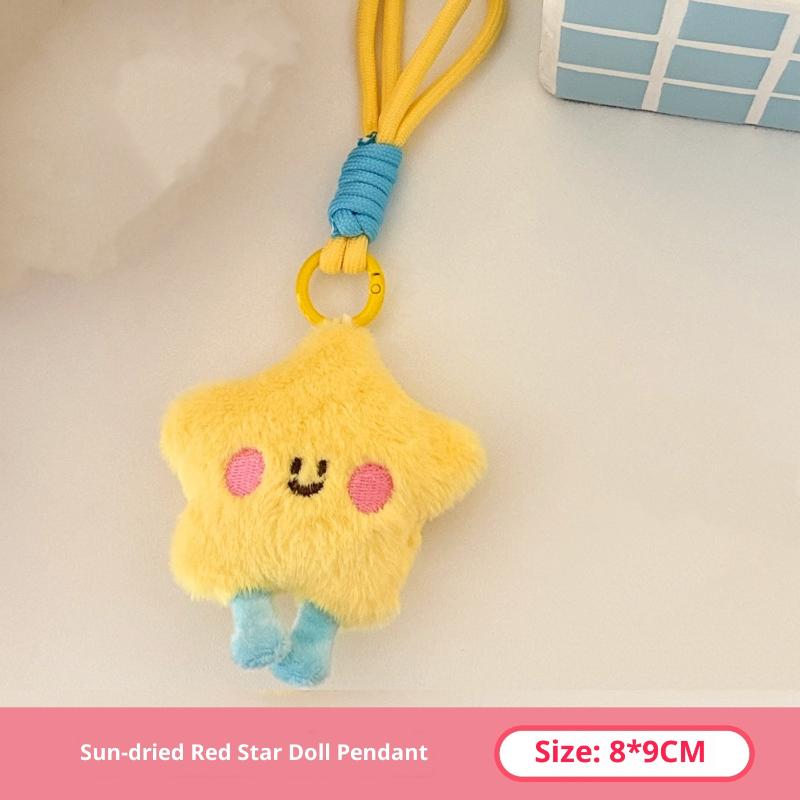 Niedlicher Kreativer Plüsch Stern Puppen Anhänger Schlüsselanhänger Kawaii Plüsch Stoffpuppen Anhänger Rucksack Handtasche Autodekoration Anhänger Geschenke