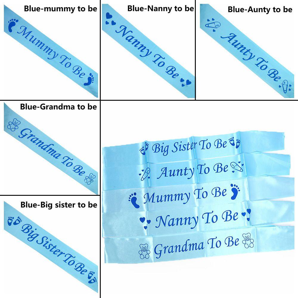 2019 New Newborn Party Decoration Baby Shower Sash Boy Girl Footprint Mom Favor Gift