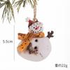New Christmas Painted Resin Santa Claus Heart Pendant Retro Style Christmas Tree Imitation Ceramic Decoration navidad 2025