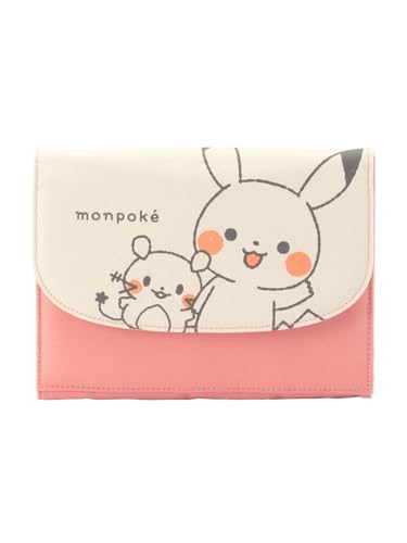 

Inujirushi Honpo Monpoke Maternal and Child Health Handbook Case, Large Capacity, Accordion-Style Multi-Case, 18*23cm, Pink, Pikachu & Dedenne