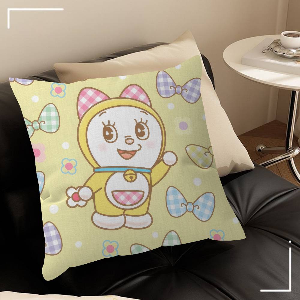 Pillow Cover Sofa Cushion Cover Home Room Decoration Children Gift Anime D-D-Doraemon W-Whitepaper