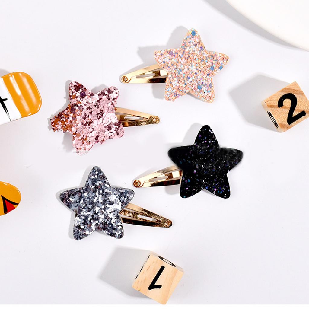 Girls Hair Clip Glitter Women Kid Hairgrips Adorkable Headdress Barrettes Glitter Shape Sweet 2000s Girls Hairpins