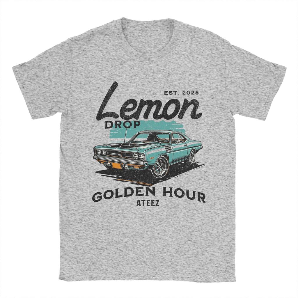 Lemon drop ATEEZ ATINY Fashion T Shirts for Men Women Golden Hour 100% Cotton Tee Shirt Clothes
