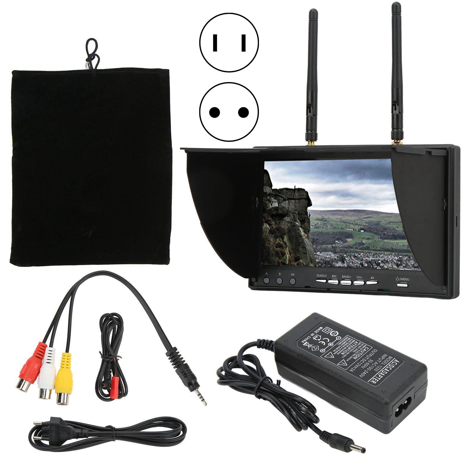 

Для монітора приймача FPV .8GHz 40CH 7-дюймовий відеоекран для FPV Multicopte LCD5802D 100240 В EU Plug