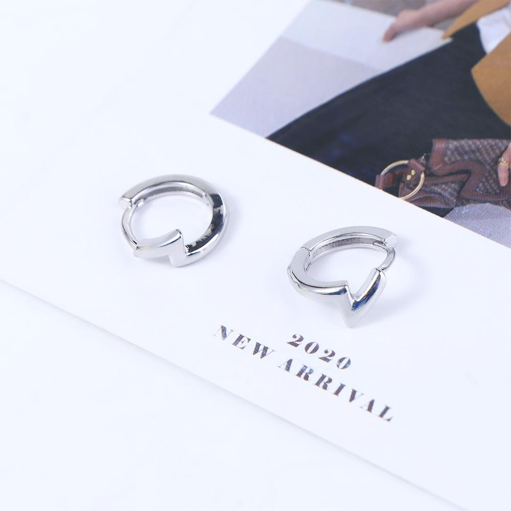 Women Party Silver Plate Street Wear Korean Earrings Men Hoop Earrings Ear Buckle Men Accessories