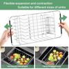 Adjustable, Expandable In-sink Dish Drying Rack, 304 Stainless Steel Metal Dish Drying Rack Organizer with Stainless Steel Dish Holders Inside the Sin