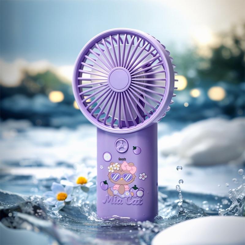 

USB Rechargeable Portable Cartoon Mini Fan with Strong Wind Wholesale/Export/Cross-Border