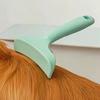 Curved Head Pet Comb Dense Teeth Deshedding Brush with Non-Slip Handle Gentle Pet Grooming Brush for All Coat Types Dogs Cats