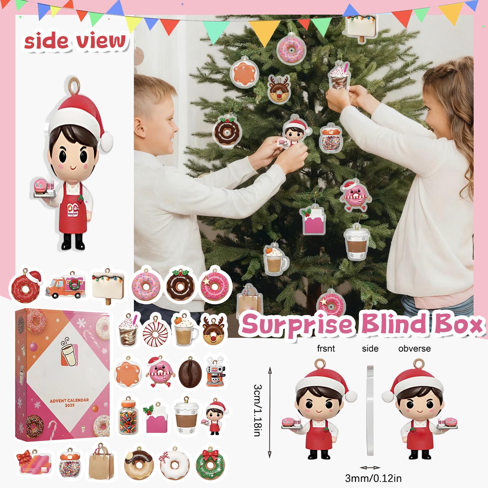 

Календарь обратного отсчета включает 24 подарка, календарь обратного отсчета и подарок-сюрприз One Size