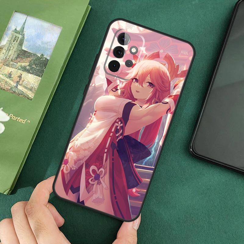 Genshin Impact Yae Miko Cover For Samsung Galaxy A54 A52S A52 A32 A22 A12 A72 A33 A53 A73 A14 A70 A51 A71 Case