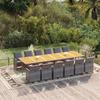 Garden Dining Set Cushions 13 Pcs Woven Resin