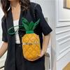 Women's Pineapple Purse Novelty Summer Bag Crossbody Shoulder Handbag Hawaiian PU Leather Rivets Chain Strap Tote for Girls