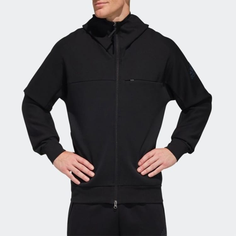 adidas Jackets Men's Black Hooded Moderate Other FM9386