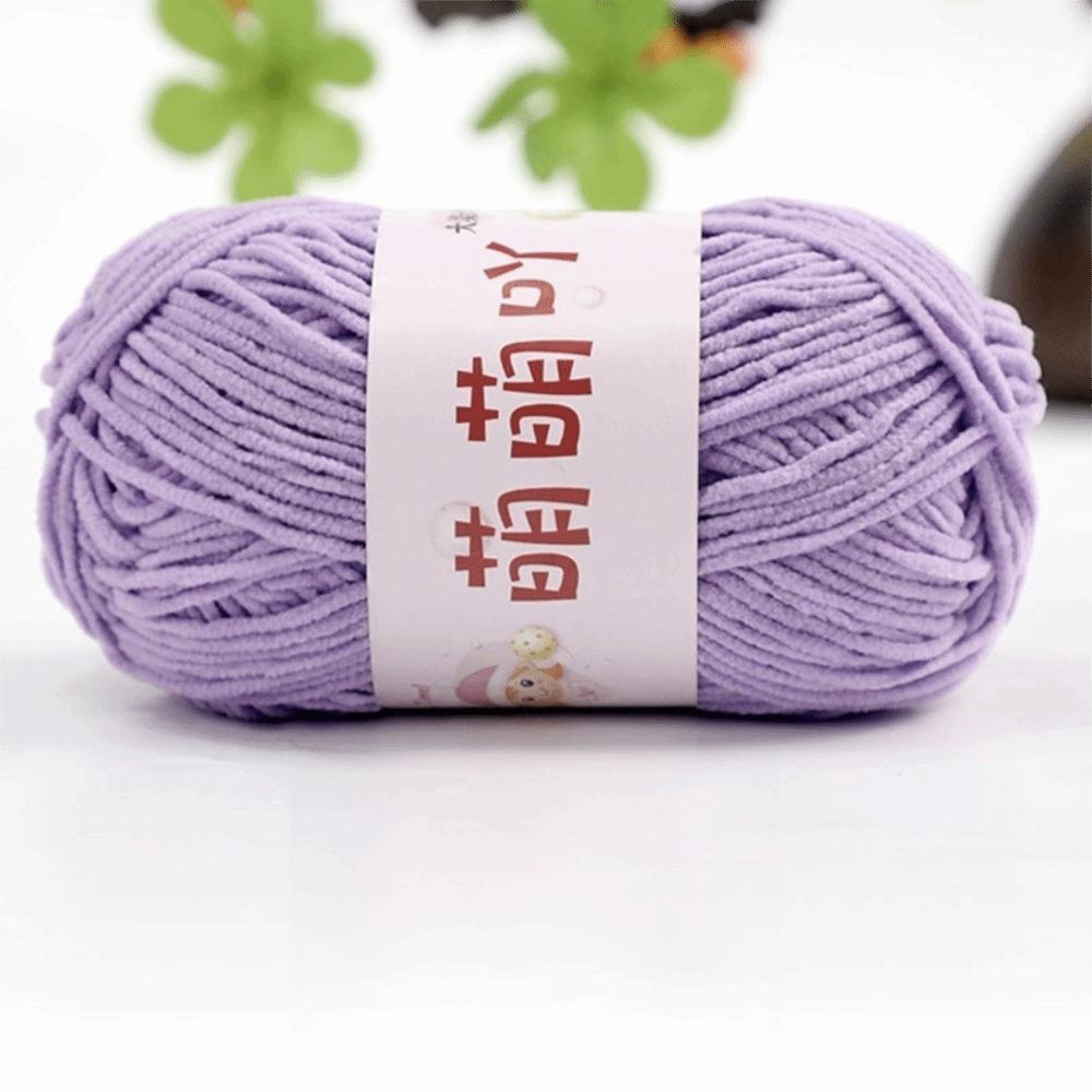 

New Fluffy Texture Crochet Yarn Soft Thick Baby Yarn Medium Amigurumi Yarn DIY Projects фіолетовий