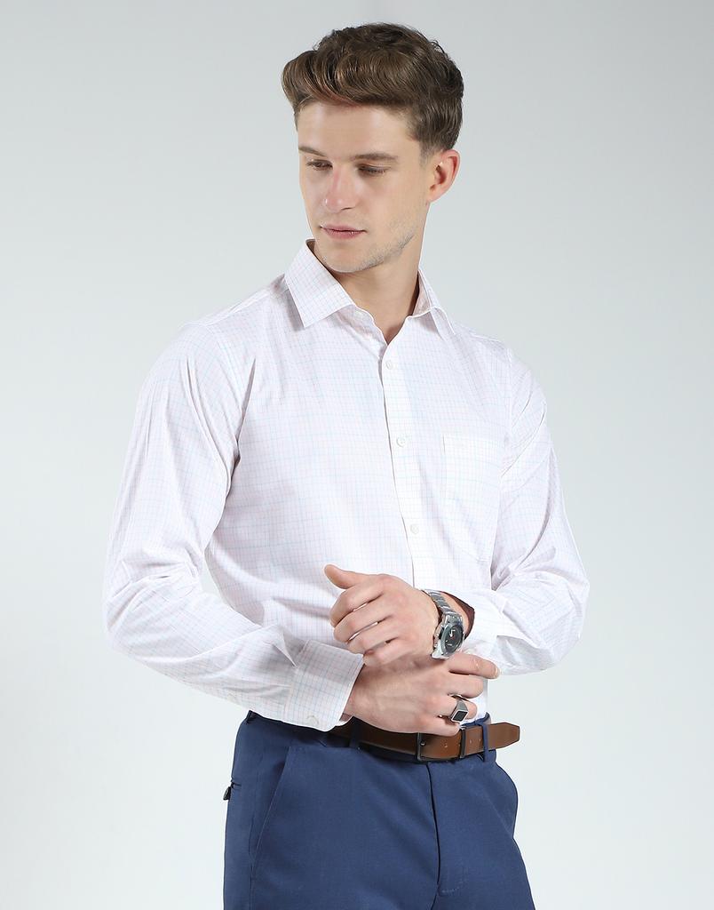 Men's Regular Fit Checkered Shirt | Full Sleeves | Spread Collar | Front Pocket | Stylish & Casual Shirt for Men