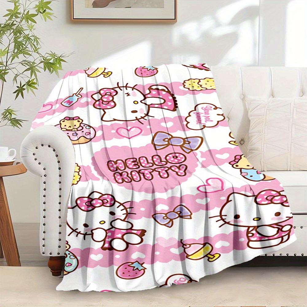 

1pc Hello Kitty themed home decoration blanket - seasonal universal cozy washable gift for all ages, suitable for all families, available in 130x150cm