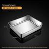 Square Stainless Steel Tiramisu Cake Mold and Deep Plate Set