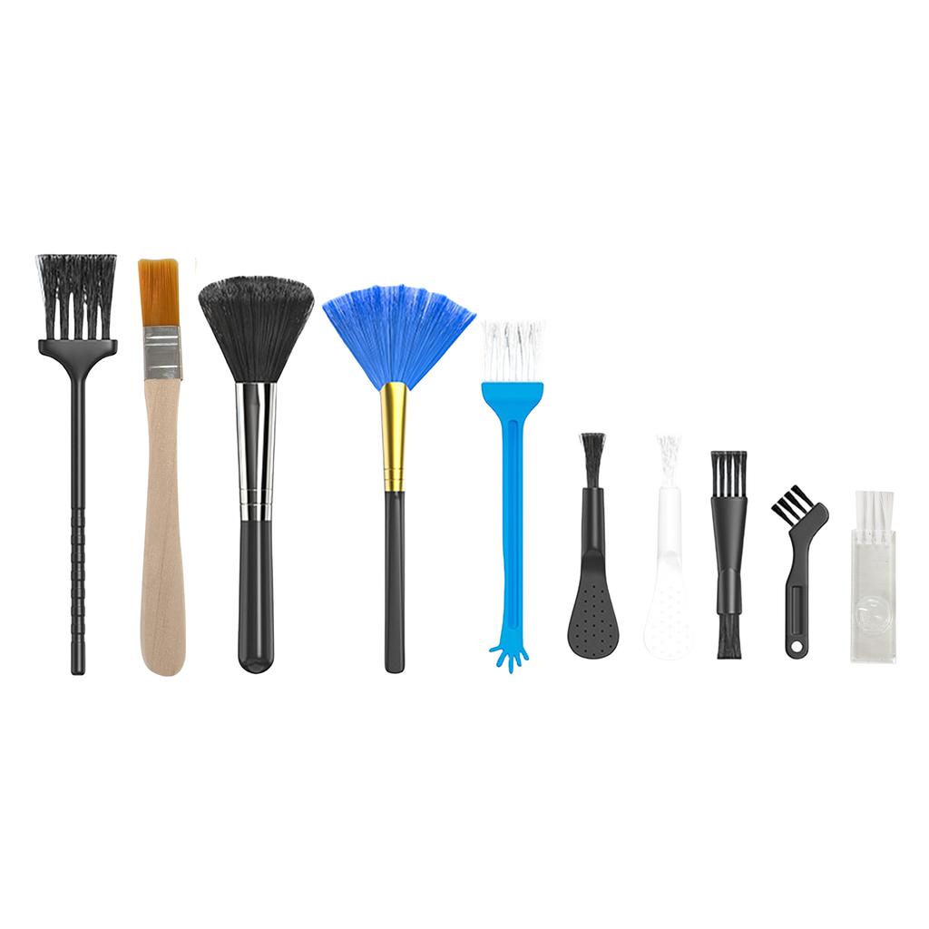 Plastic Cleaning Brushes Set of 10 Dust Removal for Furniture Electronics and Car Interiors