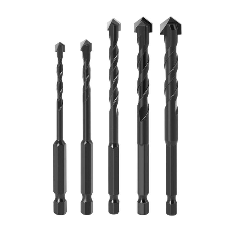 10Pcs Hexagonal Drill Bit Carbide Drill Set Ceramic Tile Wood Glass Punching Hole Saw Metal Drilling Tool Set