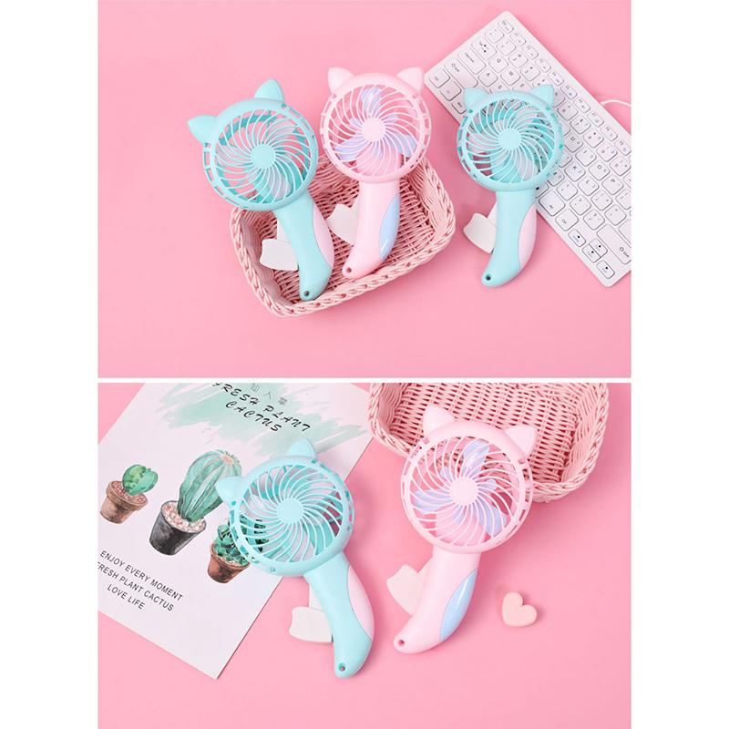 Manual Press Small Fan Hand Pressure Fan Personal Fan Handheld Cartoon Mini Portable Hand Fan For Kids Girls Women Man Outdoor