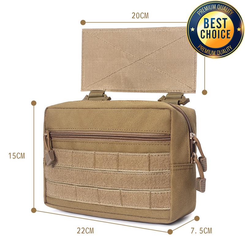 1000D Zak Pouch Subabdominale Drop-Down Buik Utility Tas Voor D3 Borst Rig MK3 Jacht Vest Plaatdrager Opbergtas lichtbruin