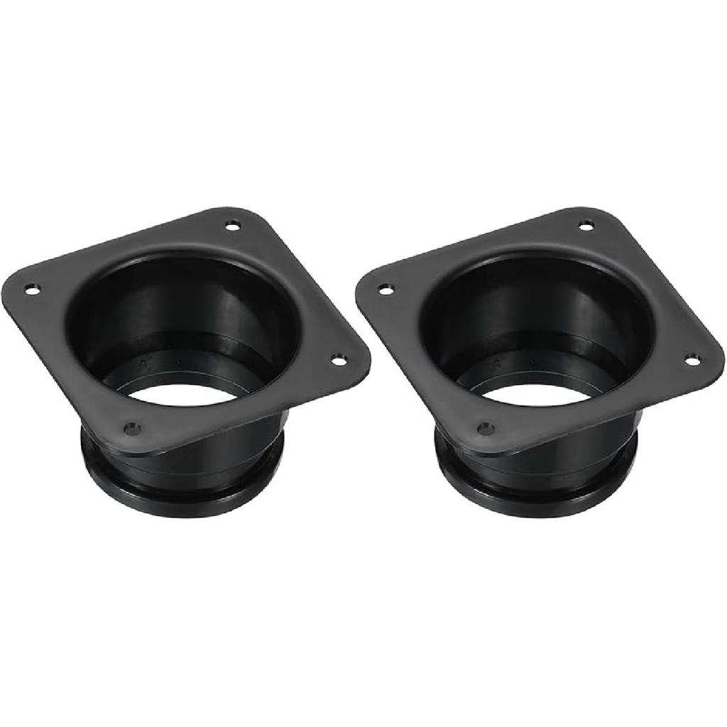 PATIKIL 3 Inch(about 7.6 cm)Pipe Connector Flange,2 Piece Pack Dryer Ventilation Wall Plate Square to Round Straight Duct Plate,For Air Heating