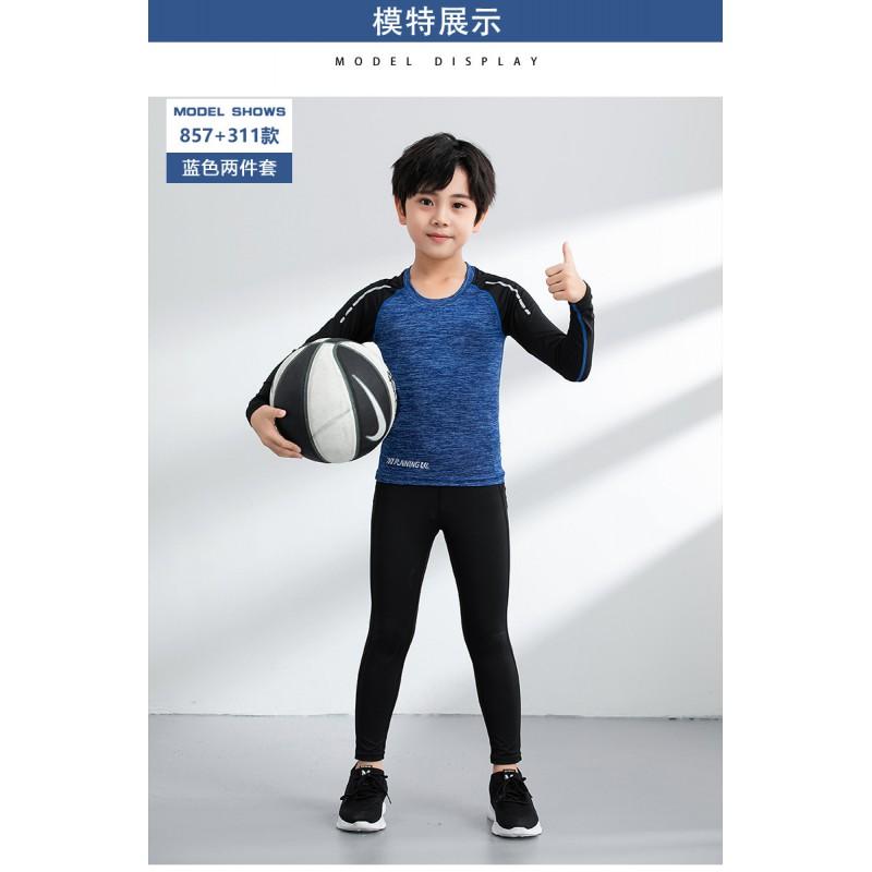 Conjunto de Compresión Atlético para Niños Niños Secado Rápido Traje para Correr Gimnasio Entrenamiento Baloncesto Fútbol