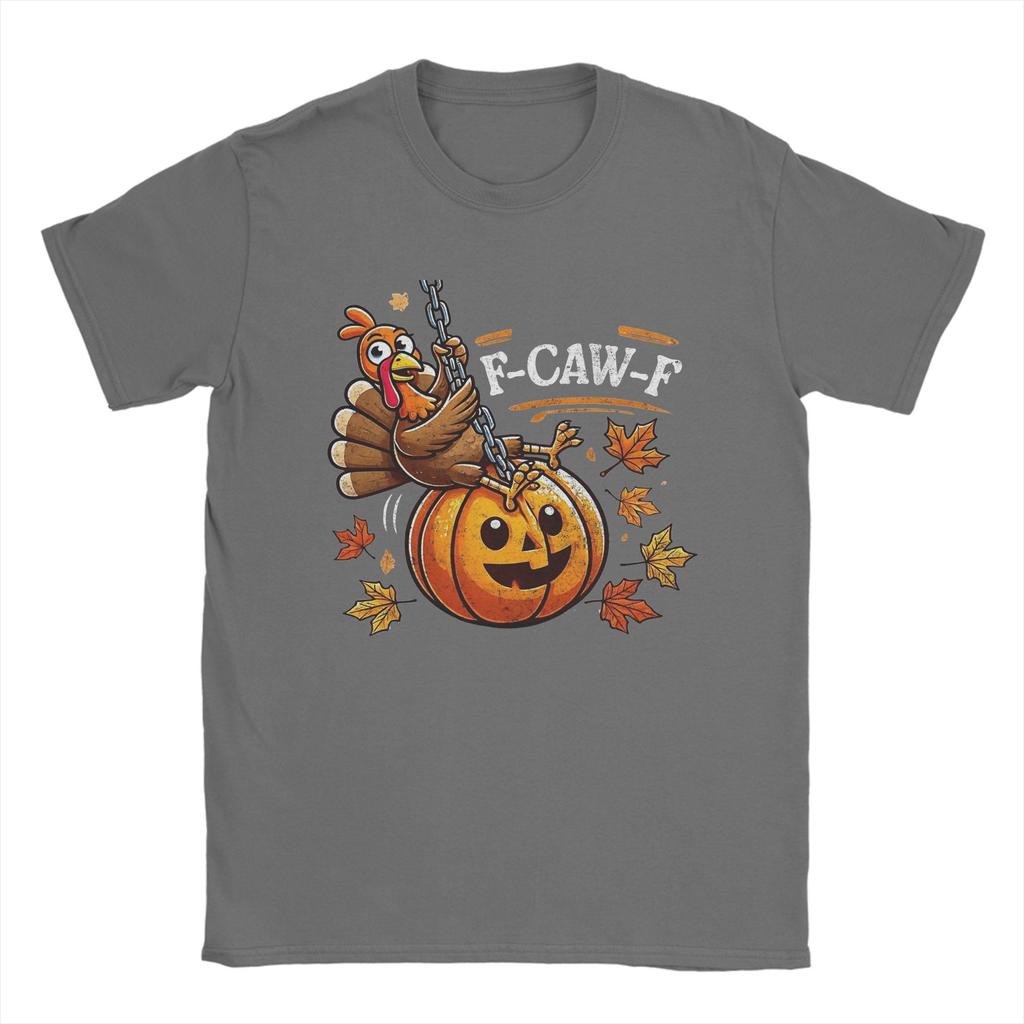 F-Caw-F Funny Chicken Thanksgiving Christmas Cotton T Shirt For Man Summer Streetwear T Shirts Comfortable Fashion Tee Shirt