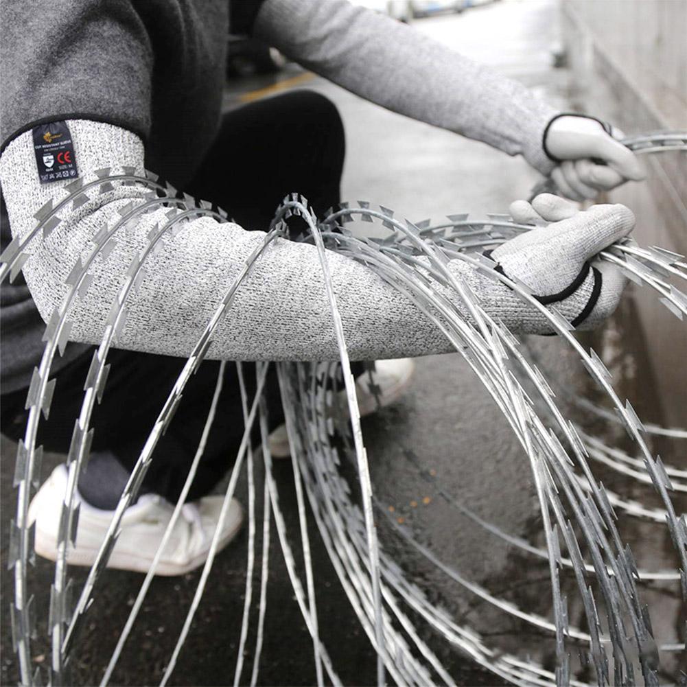 Schnittfeste HPPE-Armmanschette der Stufe 5 für Bauarbeiten an Automobilglas und Arbeit, Sicherheitshandschuh, durchstichsichere Armschutzmanschette