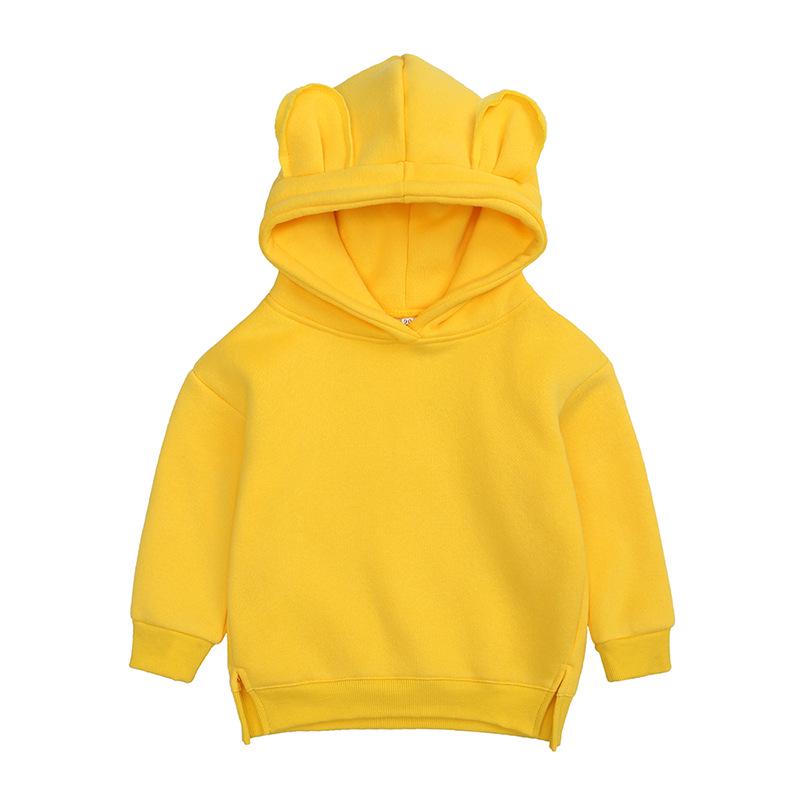 Unisex Kids' Fleece Hoodie: Korean Style Thickened Sweatshirt for Autumn/Winter 2026