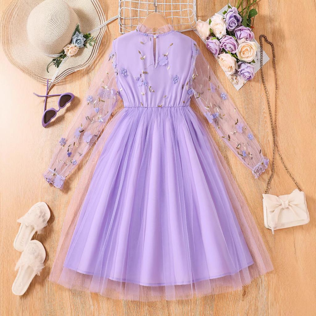 Girls Fashion Dress Summer Dress Children Sweet Floral Dress Princess Dress