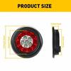 2X 4" Round Red/White 16-LED Truck Trailer Stop Brake Turn Signal Tail Lights EB