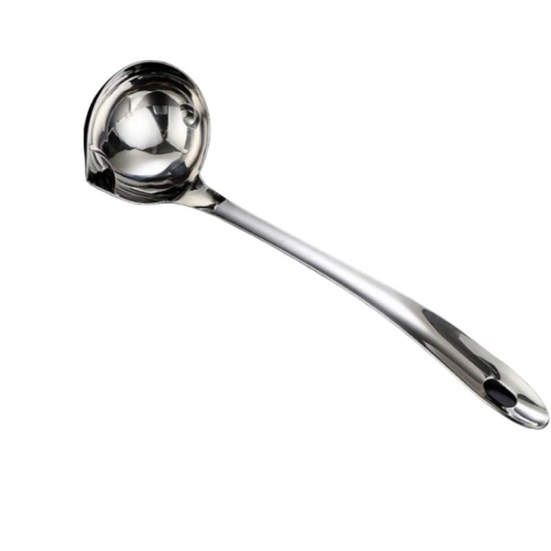 

Household Stainless Steel Filter Spoon Solid Color Multi-functional Oil Trap Spoon Colander Spoon Soup Spoon Oil Filter Artifact серебряный