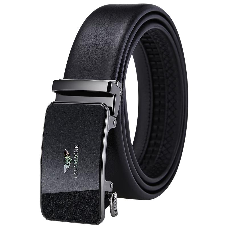 

Мужской ремень FALAMAONE из натуральной кожи с автоматической пряжкой, подарочный набор 120cm